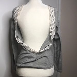 Long Sleeve open back lace top